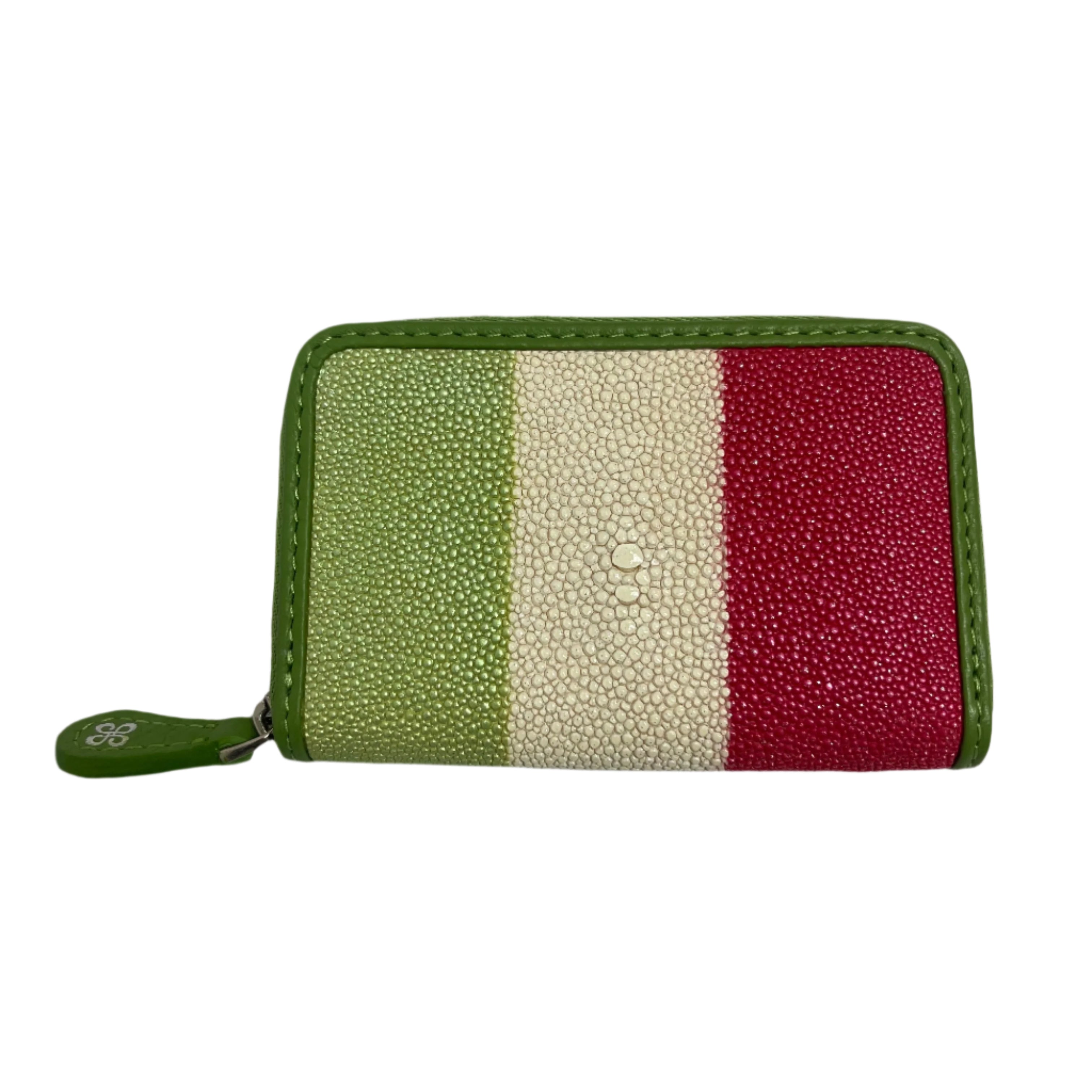 Stingray Leather Zippered Wallet w/Design