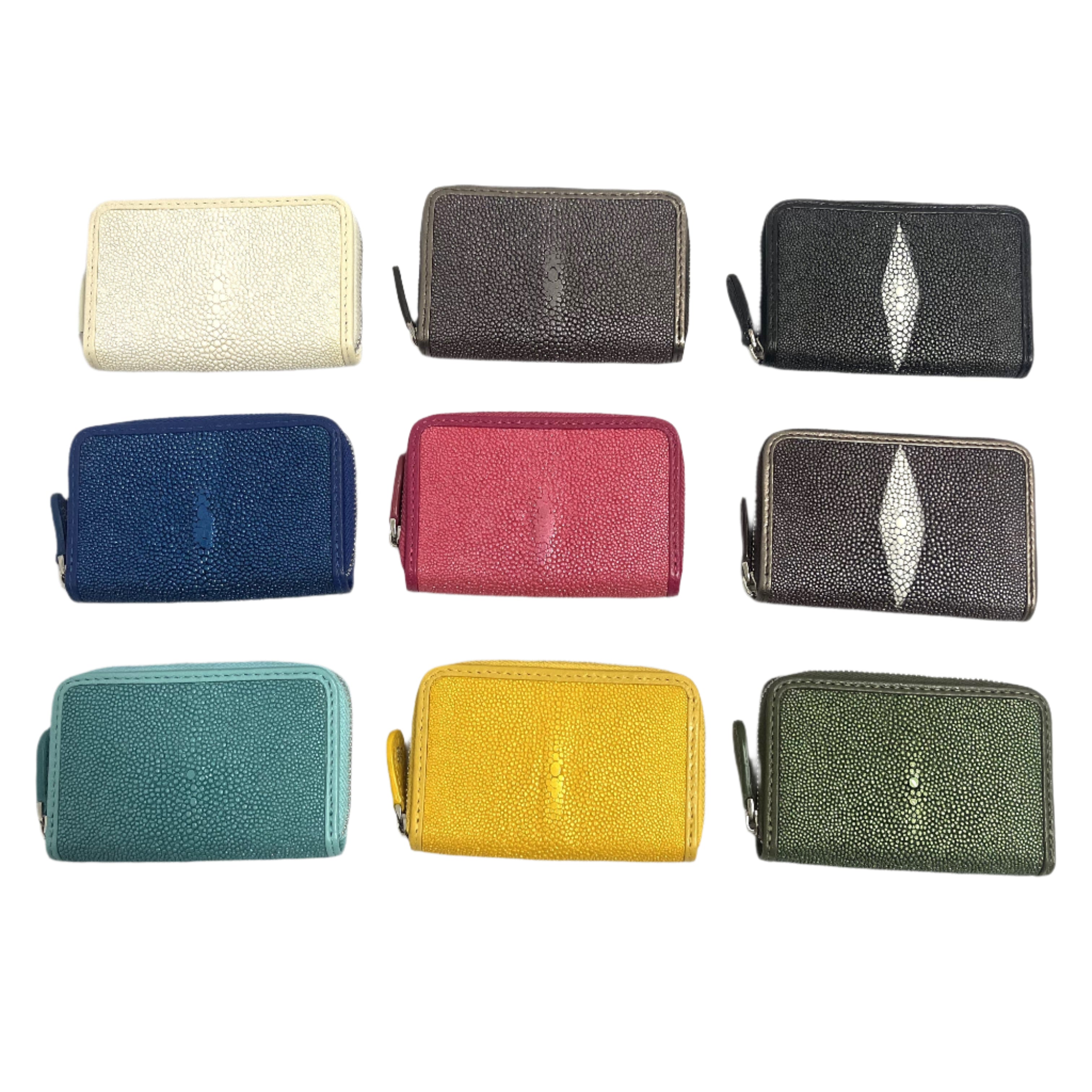 Stingray Leather Zippered Wallet