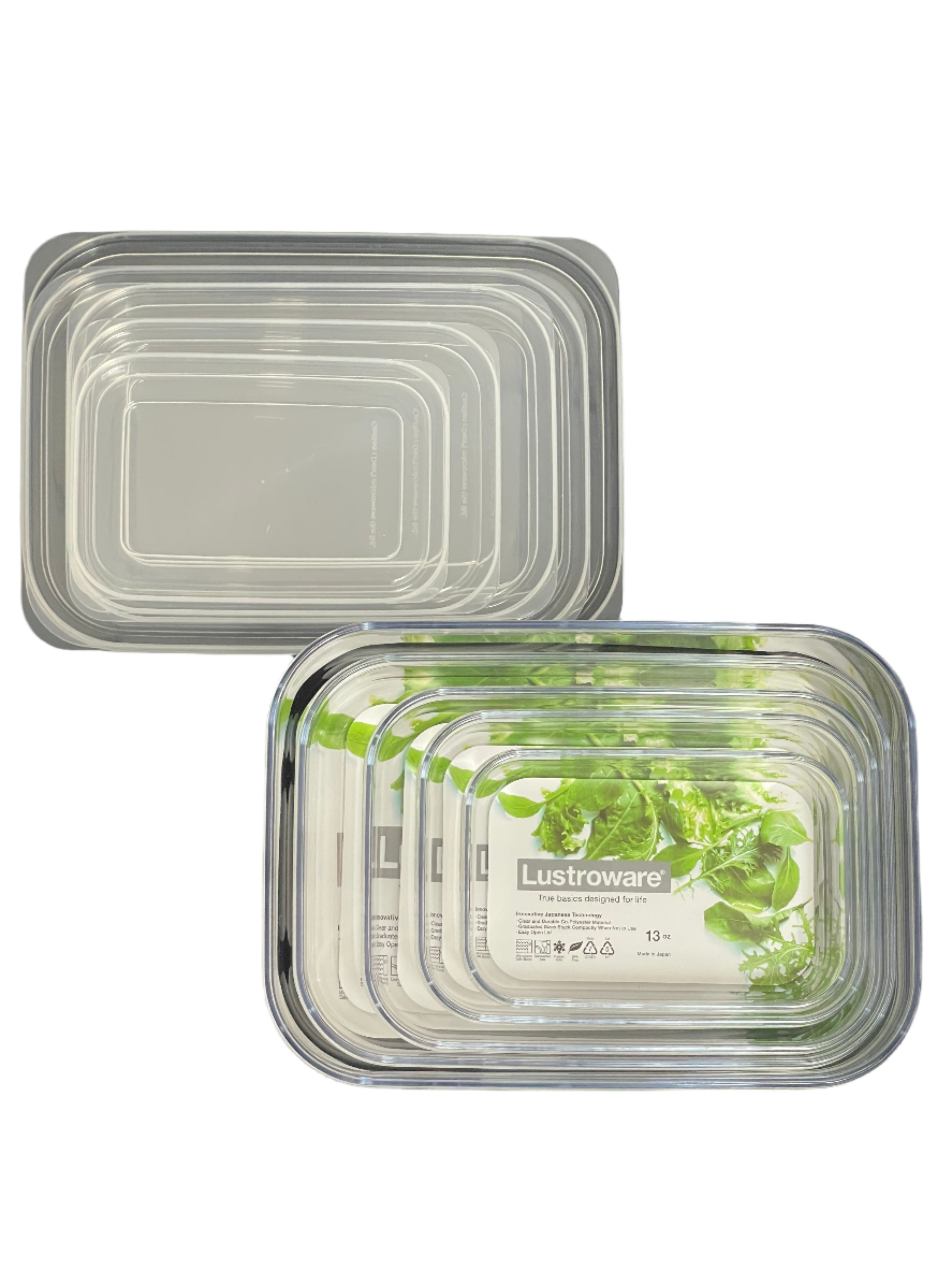 Lustroware Micro Clear Storage Container Set of 5pcs
