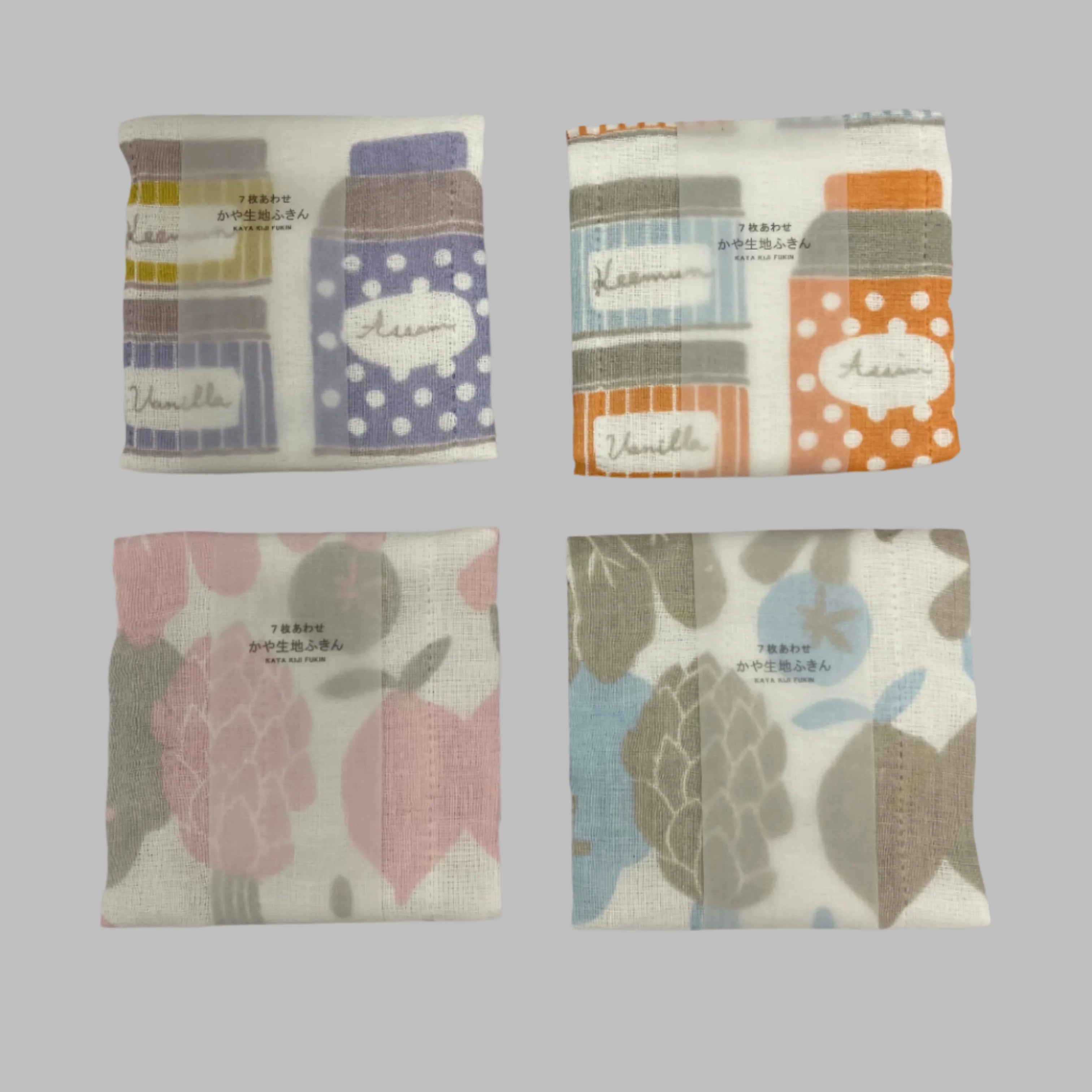 WAFUKA Kitchen Hand Towels – 4-Piece Set (Standard Size)