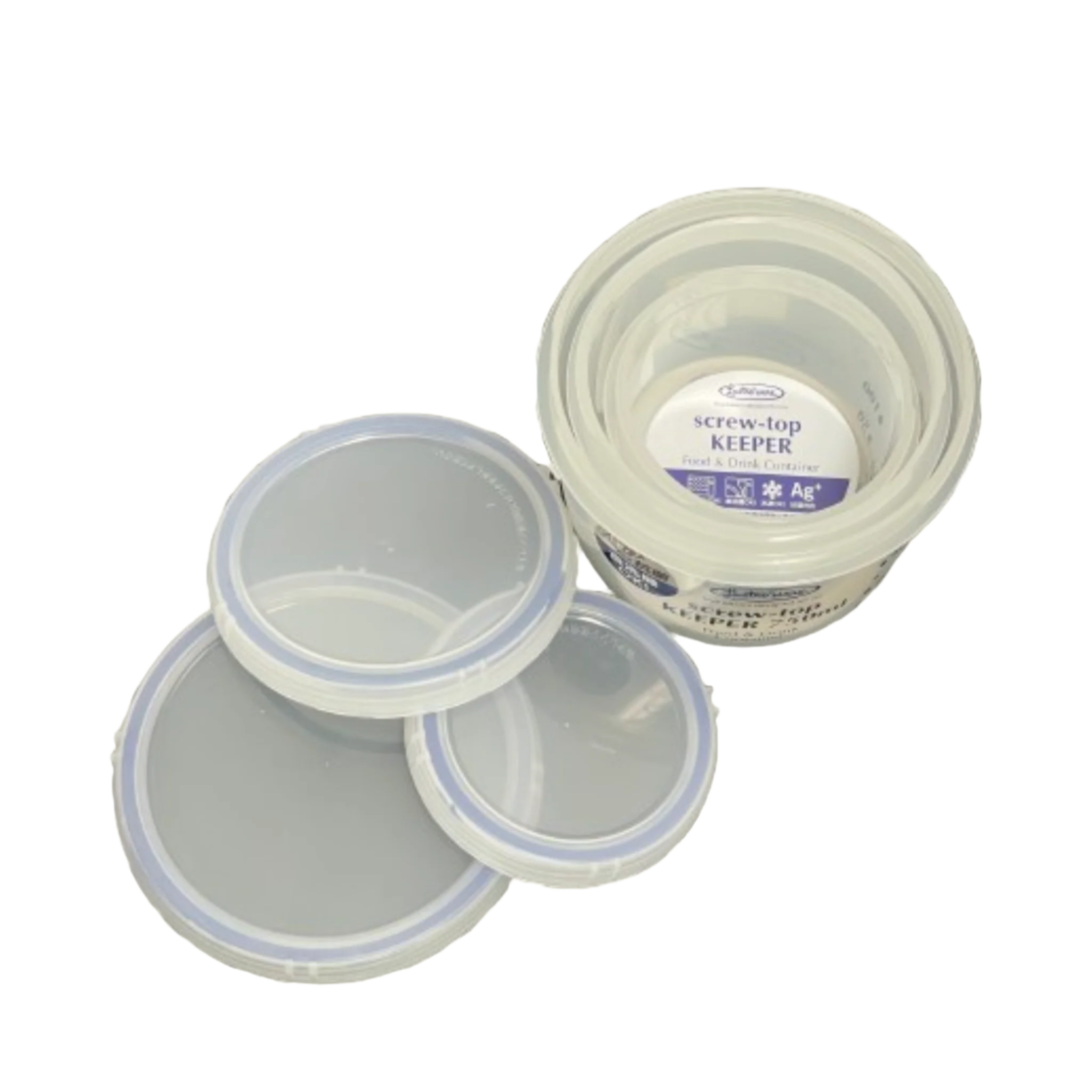 Lustroware Nestable Food Container Set of 3 / 8.5, 17, 25 oz