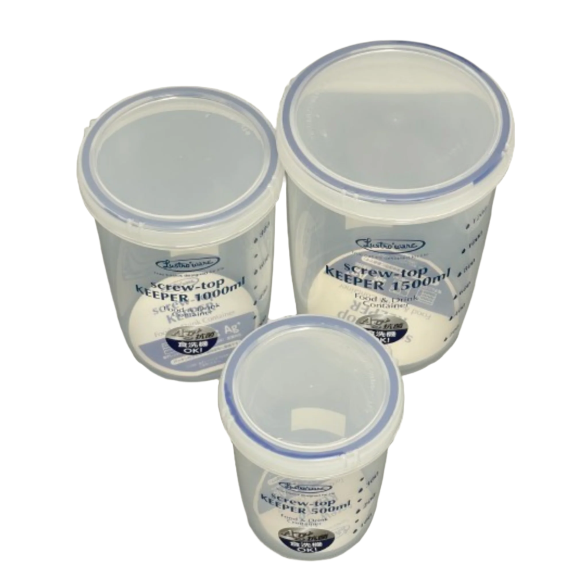 Lustroware Nestable Food Container Set of 3 / 17, 33.8, 50.7 oz