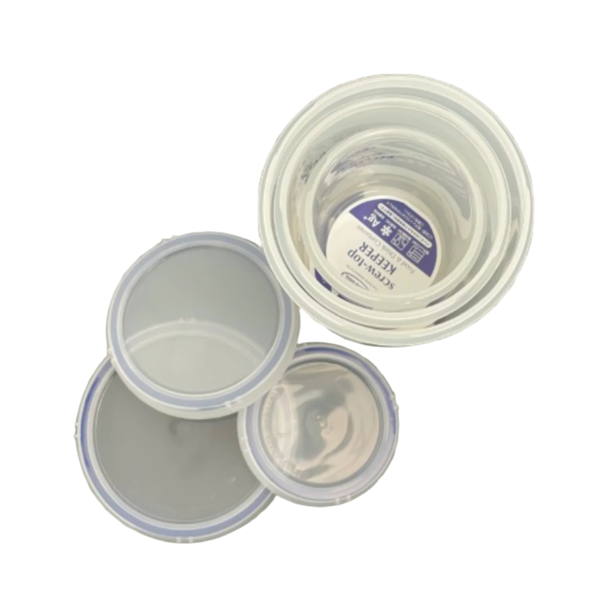 Lustroware Nestable Food Container Set of 3 / 17, 33.8, 50.7 oz