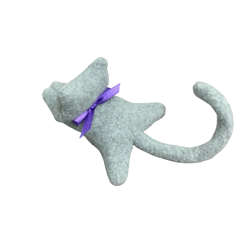 Cat Clip gray backside