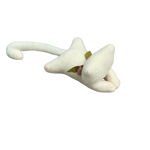 Cat Clip oriental ribbon white frontside