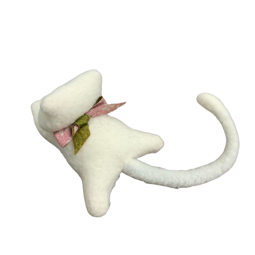 Cat Clip oriental ribbon white backside