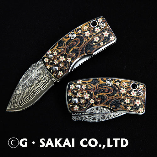 Ukimon Damascus Skull Money Clip Knife