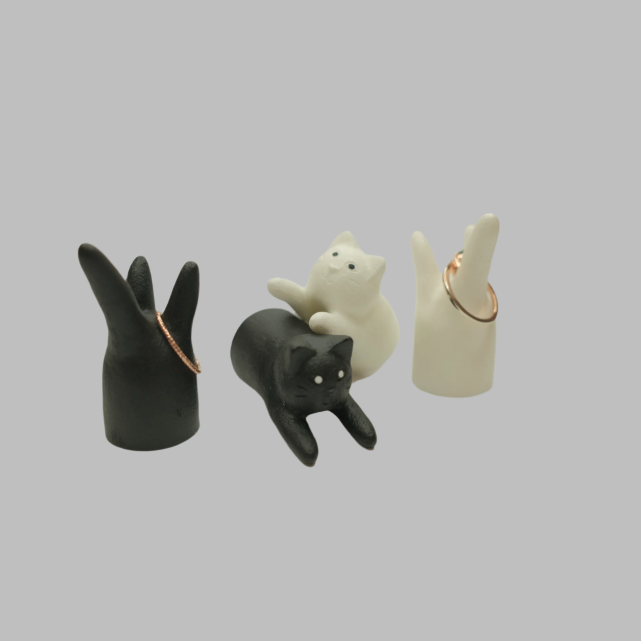 Jumping Cat Ring Stand