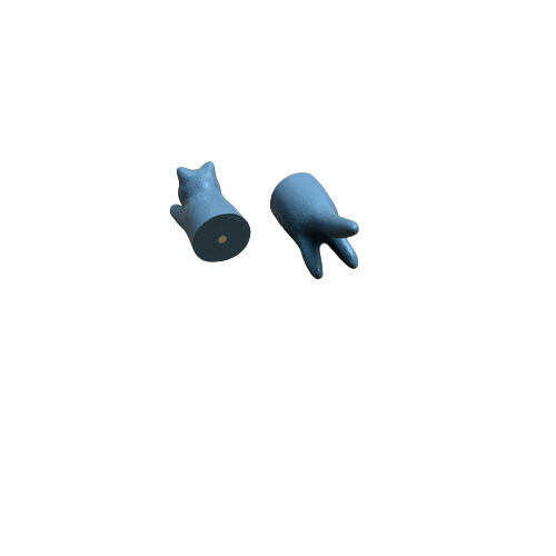 Jumping Cat Magnet gray backside